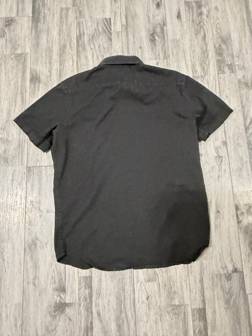 Denim & Supply Ralph Lauren Black Short-Sleeve Button-Front Shirt Jacket - Picture 8 of 9